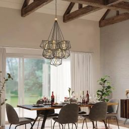 Elstead Lighting Astrid lampa wisząca 11x60 W złota-brązowa HK-ASTRID-11P