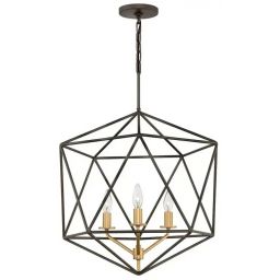 Elstead Lighting Astrid lampa wisząca 3x60 W złota-brązowa HK-ASTRID-3P