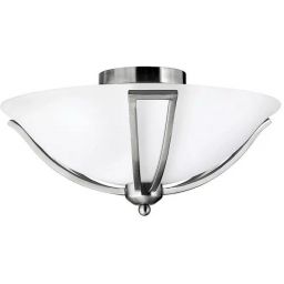 Elstead Lighting Bolla lampa podsufitowa 2x60 W nikiel HK-BOLLA-F