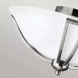 Elstead Lighting Bolla lampa podsufitowa 2x60 W nikiel HK-BOLLA-F