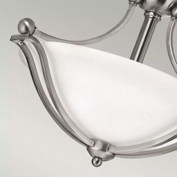 Elstead Lighting Bolla lampa wisząca 2x100 W biała-srebrna HK-BOLLA-SF