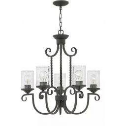 Elstead Lighting Casa lampa wisząca 5x60 W czarna HK-CASA5