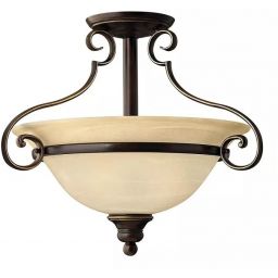 Elstead Lighting Cello lampa podsufitowa 2x60 W brązowa HK-CELLO-SF