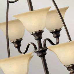 Elstead Lighting Cello lampa wisząca 15x60 W brązowa HK-CELLO15