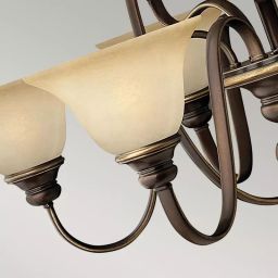 Elstead Lighting Cello lampa wisząca 9x60 W brązowa HK-CELLO9