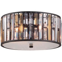 Elstead Lighting Gemma plafon 3x60 W przezroczysty-brązowy vintage HK-GEMMA-F-VBZ