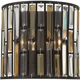 Elstead Lighting Gemma kinkiet 2x60 W przezroczysty-brązowy vintage  HK-GEMMA2-A-VBZ