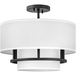 Elstead Lighting Graham lampa wisząca 3x40 W biała-czarna HK-GRAHAM-M-BK