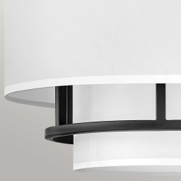 Elstead Lighting Graham lampa wisząca 3x40 W biała-czarna HK-GRAHAM-M-BK