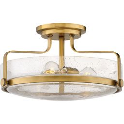 Elstead Lighting Harper lampa podsufitowa 3x60 W stary mosiądz-przezroczysta HK-HARPER-SFM-HB-CS