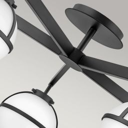 Elstead Lighting Hollis lampa podsufitowa 5x40 W biała-czarna HK-HOLLIS-5-O-BK