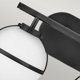 Elstead Lighting Hollis kinkiet 2x40 W biały-czarny HK-HOLLIS2-O-BK-BATH