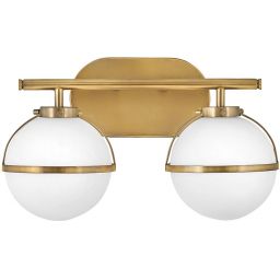 Elstead Lighting Hollis kinkiet 2x40 W biały-stary mosiądz HK-HOLLIS2-O-HB-BATH