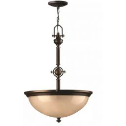 Elstead Lighting Mayflower lampa wisząca 3x60 W brązowa HK-MAYFLOWER-P-C
