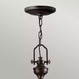 Elstead Lighting Mayflower lampa wisząca 3x60 W brązowa HK-MAYFLOWER-P-C