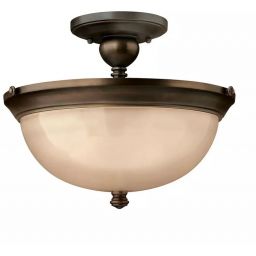 Elstead Lighting Mayflower lampa podsufitowa 3x60 W brązowa HK-MAYFLOWER-SF