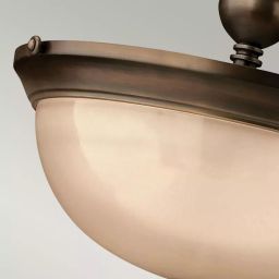 Elstead Lighting Mayflower lampa podsufitowa 3x60 W brązowa HK-MAYFLOWER-SF