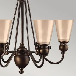 Elstead Lighting Mayflower lampa wisząca 6x60 W brązowa HK-MAYFLOWER6