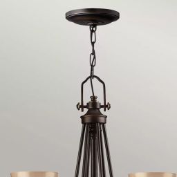 Elstead Lighting Mayflower lampa wisząca 9x60 W brązowa HK-MAYFLOWER9
