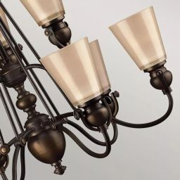 Elstead Lighting Mayflower lampa wisząca 9x60 W brązowa HK-MAYFLOWER9