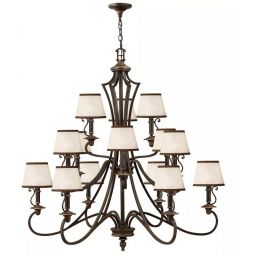 Elstead Lighting Plymouth lampa wisząca 15x40 W brązowa HK-PLYMOUTH15