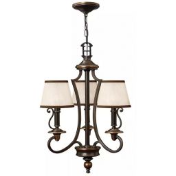 Elstead Lighting Plymouth lampa wisząca 3x40 W brązowa HK-PLYMOUTH3