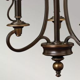 Elstead Lighting Plymouth lampa wisząca 3x40 W brązowa HK-PLYMOUTH3