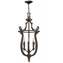 Elstead Lighting Plymouth lampa wisząca 4x40 W brązowa HK-PLYMOUTH4-P