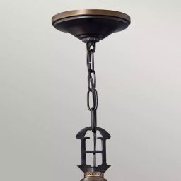 Elstead Lighting Plymouth lampa wisząca 4x40 W brązowa HK-PLYMOUTH4-P
