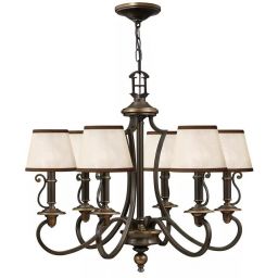 Elstead Lighting Plymouth lampa wisząca 6x40 W brązowa HK-PLYMOUTH6