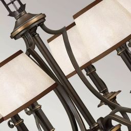 Elstead Lighting Plymouth lampa wisząca 6x40 W brązowa HK-PLYMOUTH6