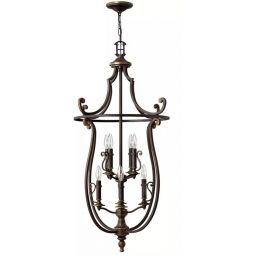 Elstead Lighting Plymouth lampa wisząca 8x60 W brązowa HK-PLYMOUTH8-P