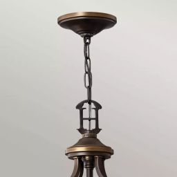 Elstead Lighting Plymouth lampa wisząca 8x60 W brązowa HK-PLYMOUTH8-P