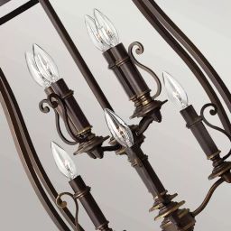 Elstead Lighting Plymouth lampa wisząca 8x60 W brązowa HK-PLYMOUTH8-P