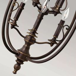 Elstead Lighting Plymouth lampa wisząca 8x60 W brązowa HK-PLYMOUTH8-P