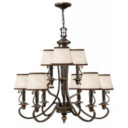 Elstead Lighting Plymouth lampa wisząca 9x40 W brązowa HK-PLYMOUTH9
