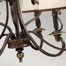 Elstead Lighting Plymouth lampa wisząca 9x40 W brązowa HK-PLYMOUTH9