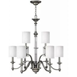 Elstead Lighting Sussex lampa wisząca 9x40 W nikiel HK-SUSSEX9