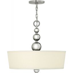 Elstead Lighting Zelda lampa wisząca 3x60 W nikiel polerowany HK-ZELDA-P-B-PN