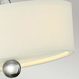 Elstead Lighting Zelda lampa podsufitowa 3x60 W nikiel polerowany HK-ZELDA-SF-PN