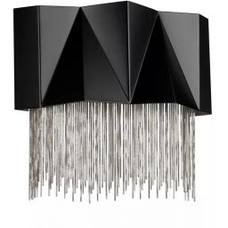 Elstead Lighting Zuma kinkiet 3x9 W czarny-srebrny HK-ZUMA-3W-SBS