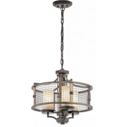 Elstead Lighting Ahrendale lampa wisząca 3x60 W brązowa KL-AHRENDALE3