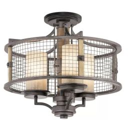 Elstead Lighting Ahrendale lampa wisząca 3x60 W brązowa KL-AHRENDALE3