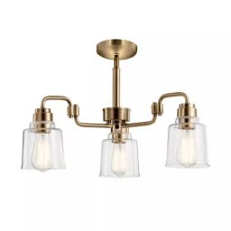 Elstead Lighting Aivian lampa wisząca 3x60 W mosiądz KL-AIVIAN3-WBR