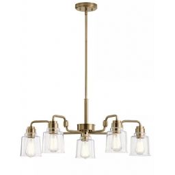 Elstead Lighting Aivian lampa wisząca 5x60 W mosiądz KL-AIVIAN5-WBR
