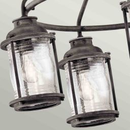 Elstead Lighting Ashland Bay lampa wisząca 5x60 W postarzany cynk KL-ASHLANDBAY-5P
