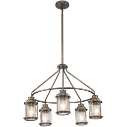 Elstead Lighting Ashland Bay lampa wisząca 5x60 W oksydowany brąz KL-ASHLANDBAY-5P-BU