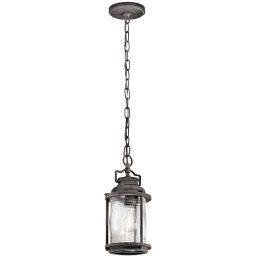 Elstead Lighting Ashland Bay lampa wisząca 1x60 W postarzany cynk KL-ASHLANDBAY8-S