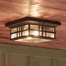 Elstead Lighting Beacon Square lampa podsufitowa zewnętrzna 2x60 W brązowa KL-BEACON-SQUARE-F-OZ