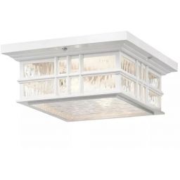Elstead Lighting Beacon Square plafon zewnętrzny 2x60 W biała KL-BEACON-SQUARE-F-WHT